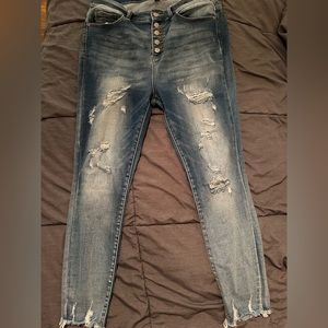 Judy Blue skinny distressed with 5 button fly